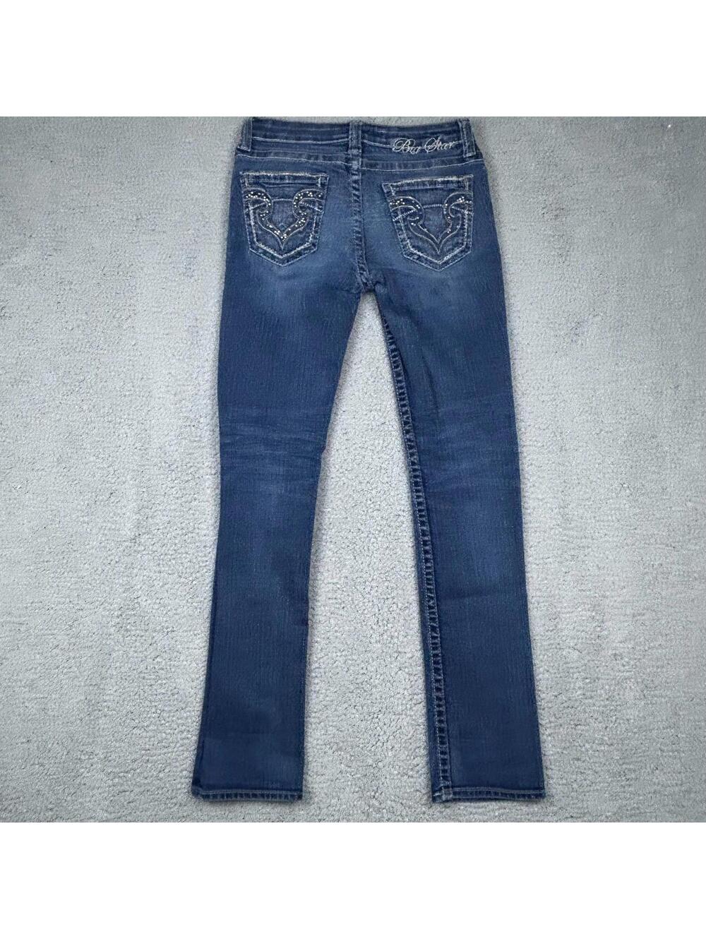 Big Star Womens Kayla Straight Jeans Size 25 R Legendary Blue 5-Pockets Denim - Picture 4 of 15